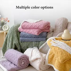 Yellow Lamb Fur Winter Throw Blanket/Fleece Blanket*