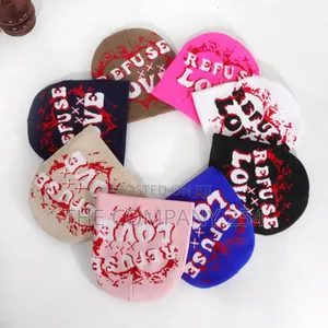 Refuse Love Beanie Skull Alphabet Love Jacquard Knitted Hat