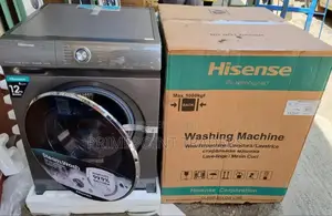 Front Load Hisense Washing Machines 12/7kg, Wash Dry (Grey)