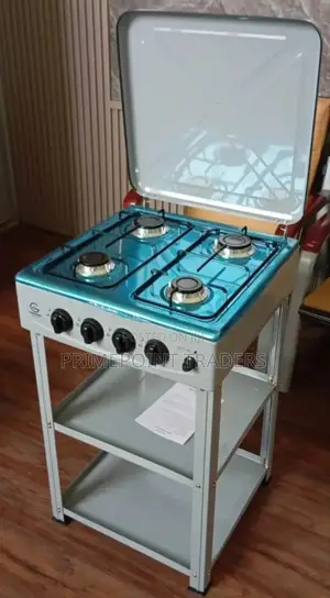 Eurochef 4 Full Gas Standing Cooker/ Shelves ( Steel Stands)