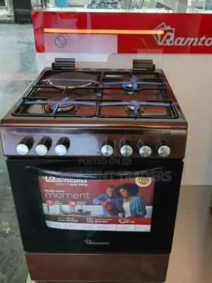 Ramtons Standing Cooker 60*60 3g+1e - Electric Oven (Brown)