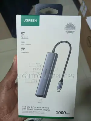 Usb C To3 Port Usb 3.0 Hub With Gigabit Ethernet Adapter