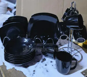 Square Shape Dinnerset- Black