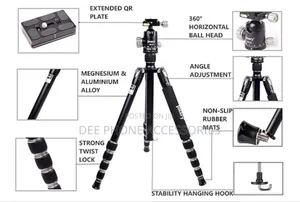 Jmary Kt255 + Nb 36 Professional Tripod and Monopod