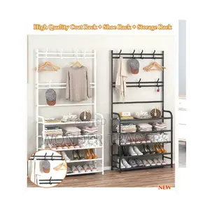 Metallic 5 Layer Shoe Rack Organizer 60cmx26cmx170cm