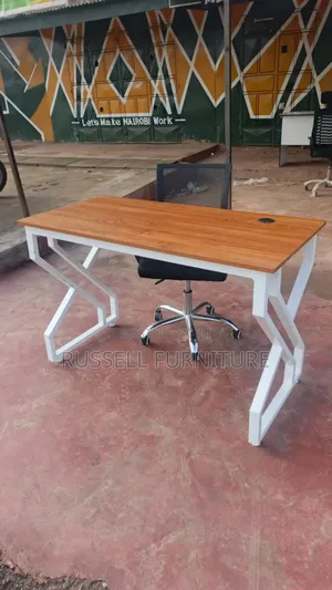 Secretarial Mesh Office Chair and Metallic Study Table