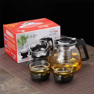 5pcs Transparent Heat Resistance Glass Infuser Tea Set