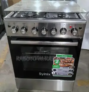 Silver Syinix 3+1 Standing Cooker. Affordable