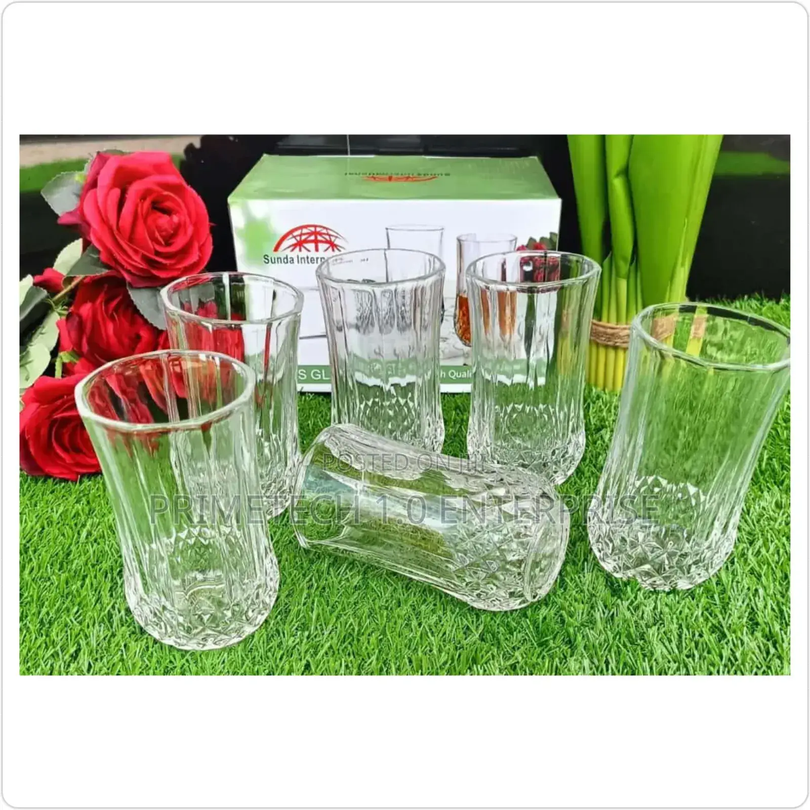 6pcs Long Diamond Glasses