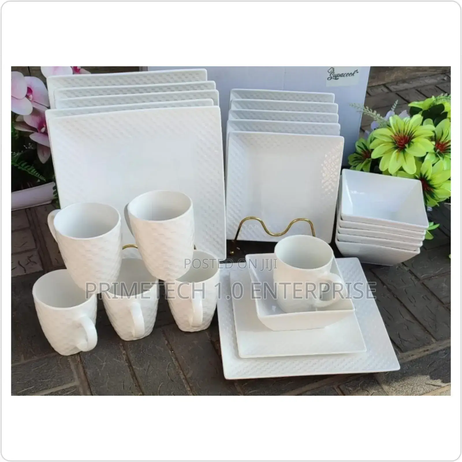 24pcs , Square Dinner Set, Dinner Set