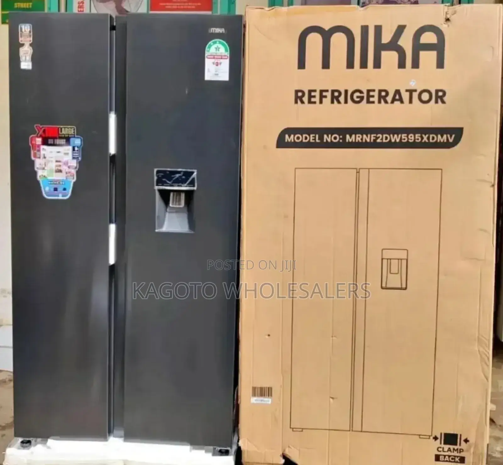 Mika 595litres Fridge Side by Side No Frost