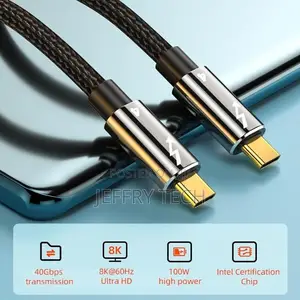 100w Type-C Compatible Thunderbolt 4 Cable, Length:1m