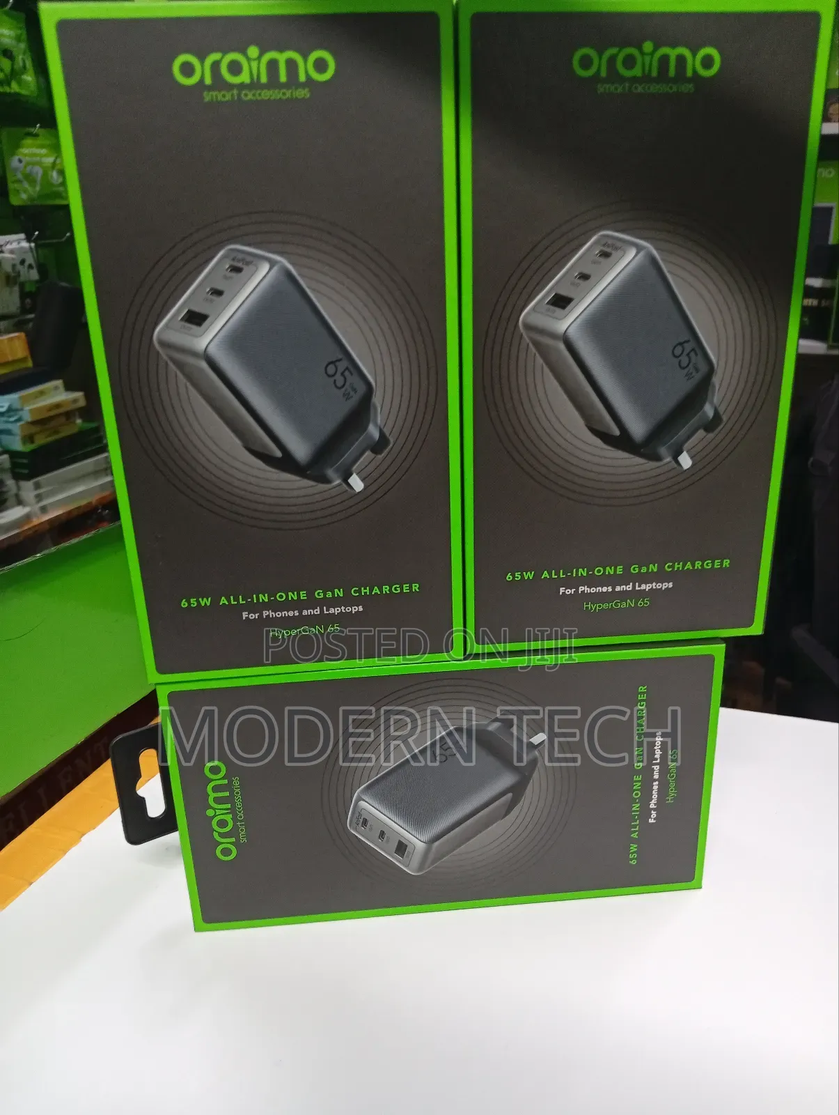 Oraimo Hypergan 65 65w Gan Wall Charger Kit With Cable