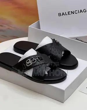 Black Quality Balenciaga Slides /Sandals (Size 40-45)
