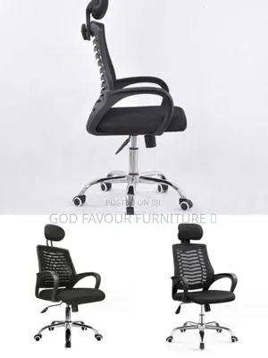 Swivel Adjustable Headrest Office Chair Black Ygfx5