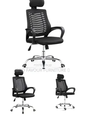 Comfy Swivel Black Headrest Office Chair Ytr4w