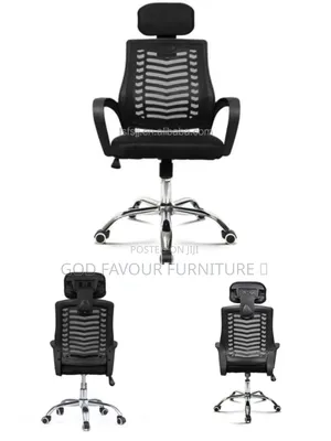 Black Swivel Elegant Headrest Office Chair Taz6b