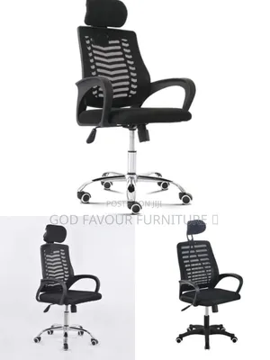 Quality Black Swivel Headrest Chair Office Chair Jk8v