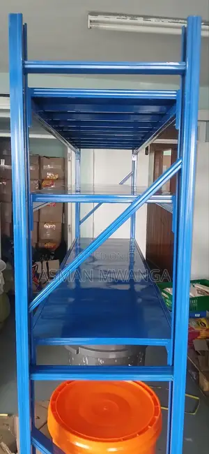 Powdered Metal Racks 4 Shelves Blue
