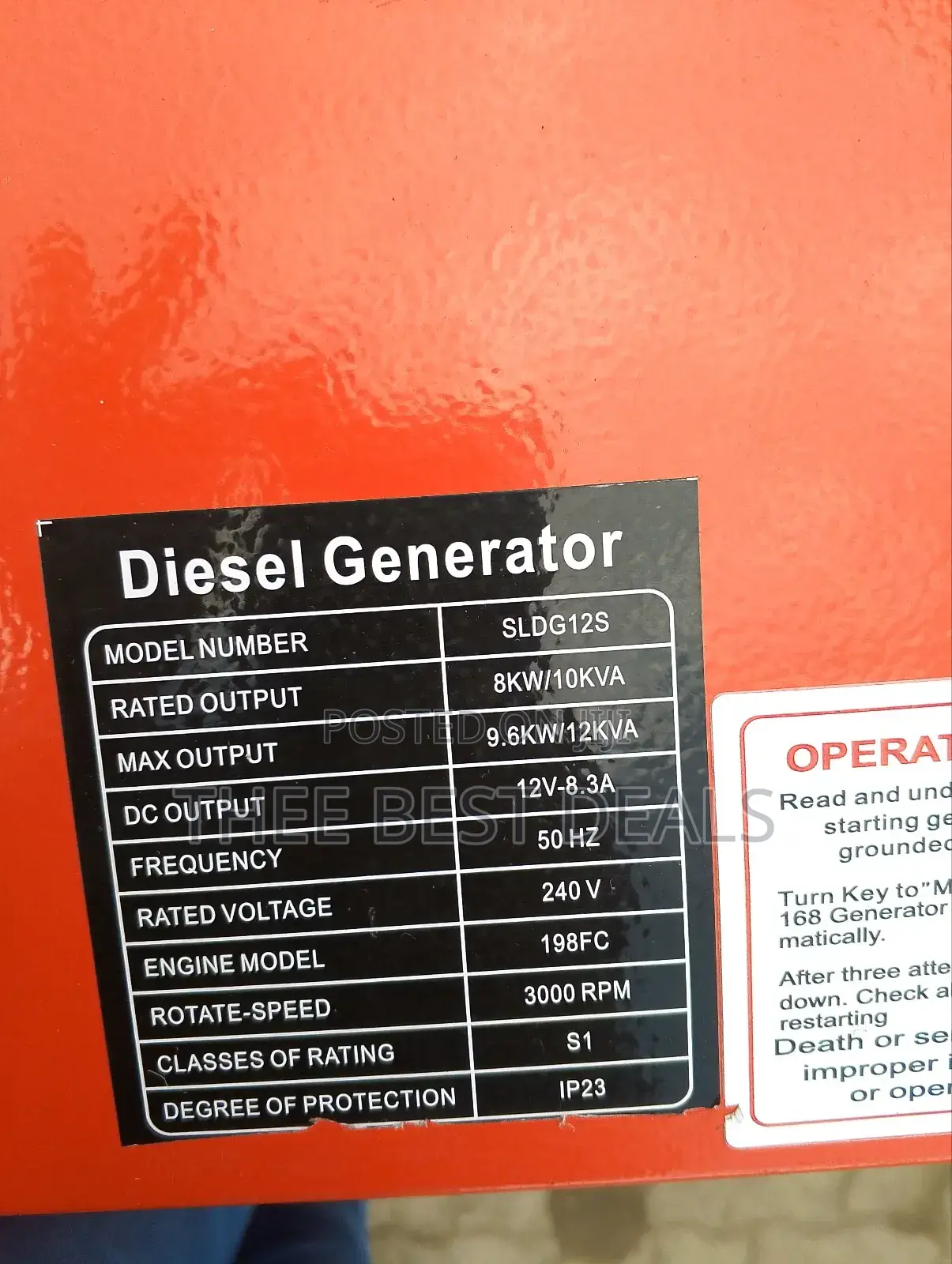 Silent Diesel Generator (Sldg12s)