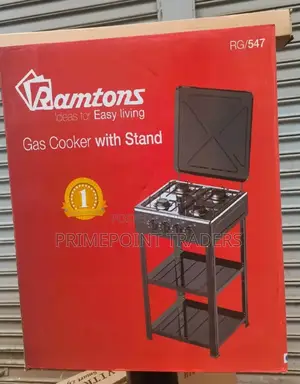 Ramtons 4 Burner Standing Full Gas Cooker With Shelf