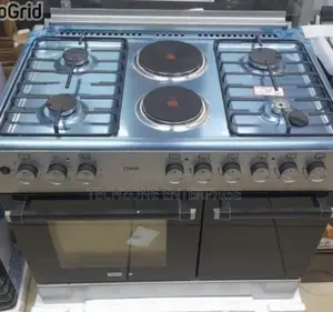 Mika 60*90cm Standing Cooker 4 G+2e - Silver Body
