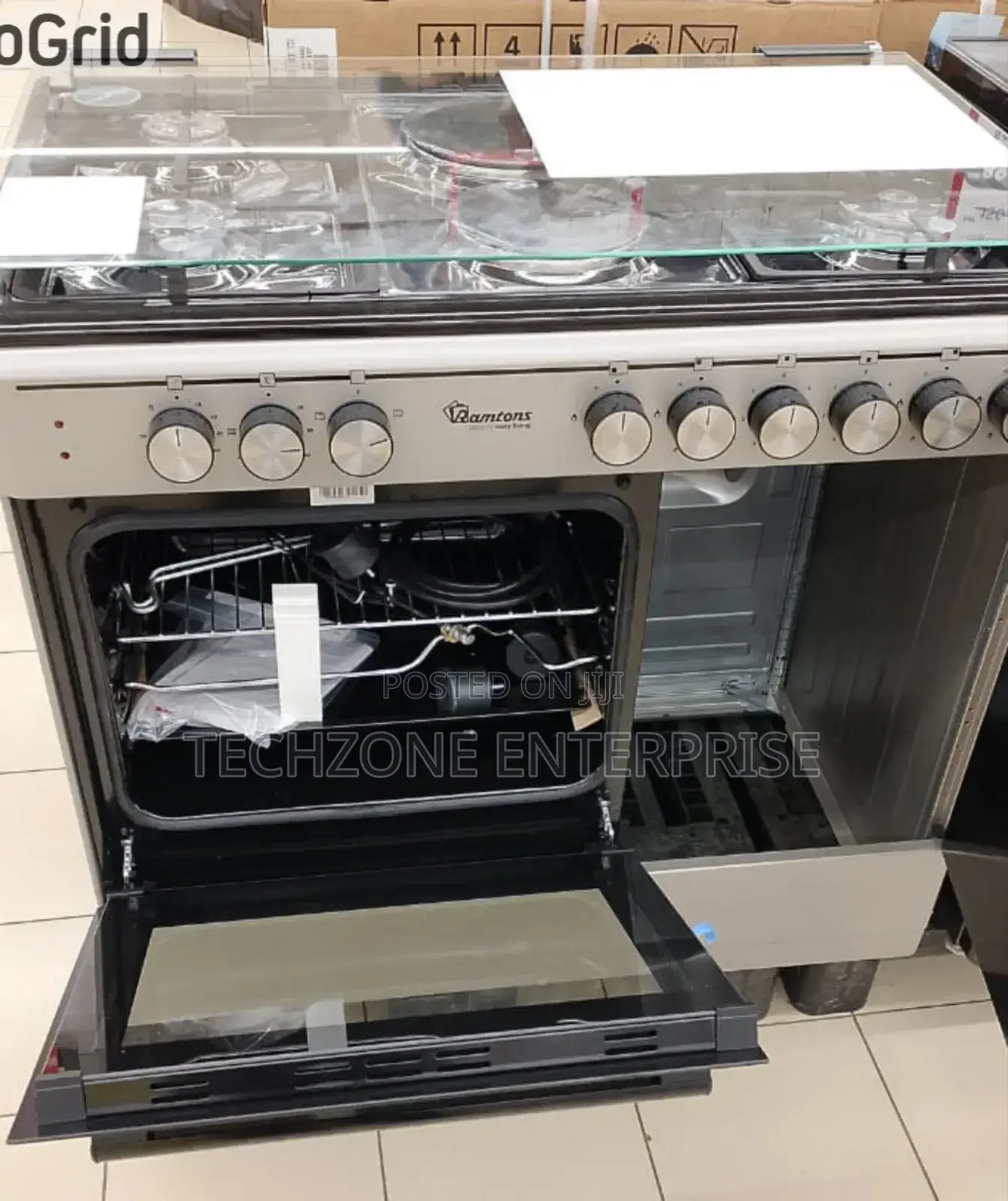 Ramtons Rf/496 4g+2e 60x90cm Silver Standing Cooker 
