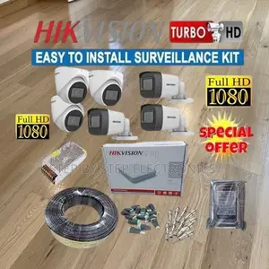 Full Channel Hikvision 6 1080p CCTV Cameras Full Package