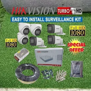 Waterproof Hikvision 6 1080p Full Hd CCTV Cameras Full Kit