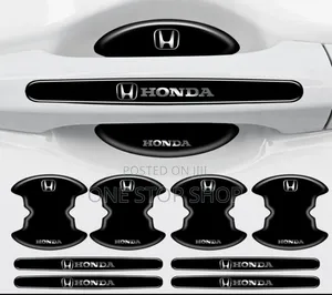 8pcs Honda Door Bowl Black Protector Film Stickers
