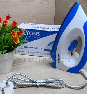 Ailyons Electric Dry Iron Box (White, Blue) Adjustable Temp'