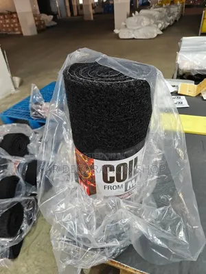 Black Plain Coil Mat 0.6x3m Antislip