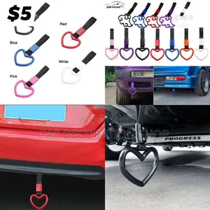 Universal Heart Shaped Car Pull Ring Decoration Straps