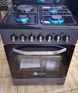 Nunix Kz660 60×60 3-Gas+1-Electric Cooker With Rotisserie