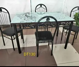4 Seater Black Durable Dining Table a-04