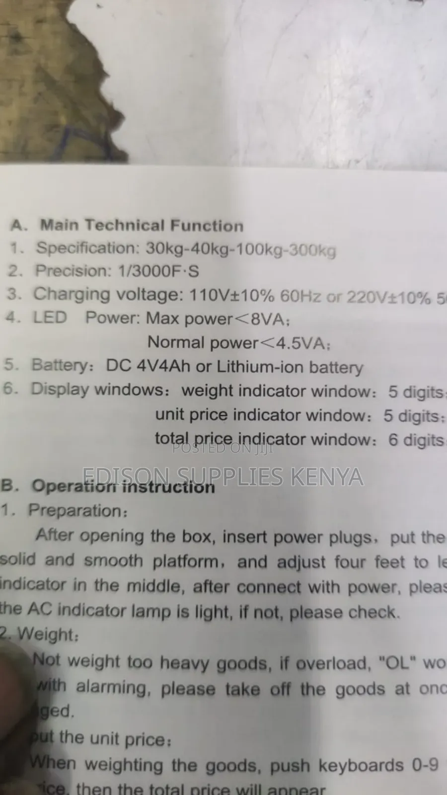 Weighing Scale 30kg Total Commercial Price Computing Platform Scales