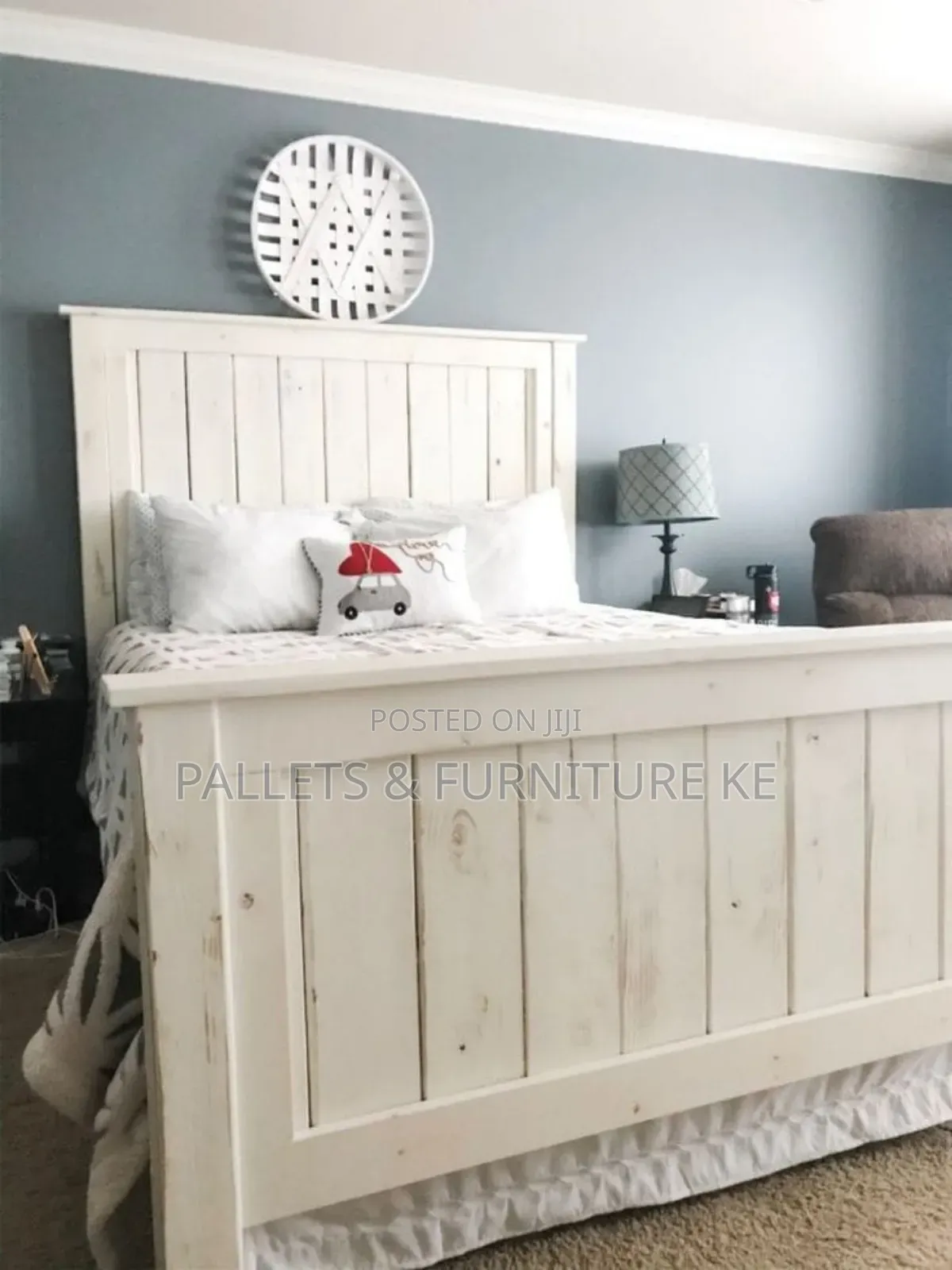 Modern King Size Bed(White)