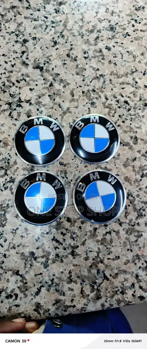 4x Set BMW Rim Centre Stick on Logo Stickers