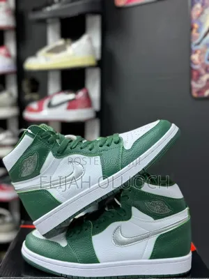 Premium Quality Leather Air Jordan 1 High Cut Green