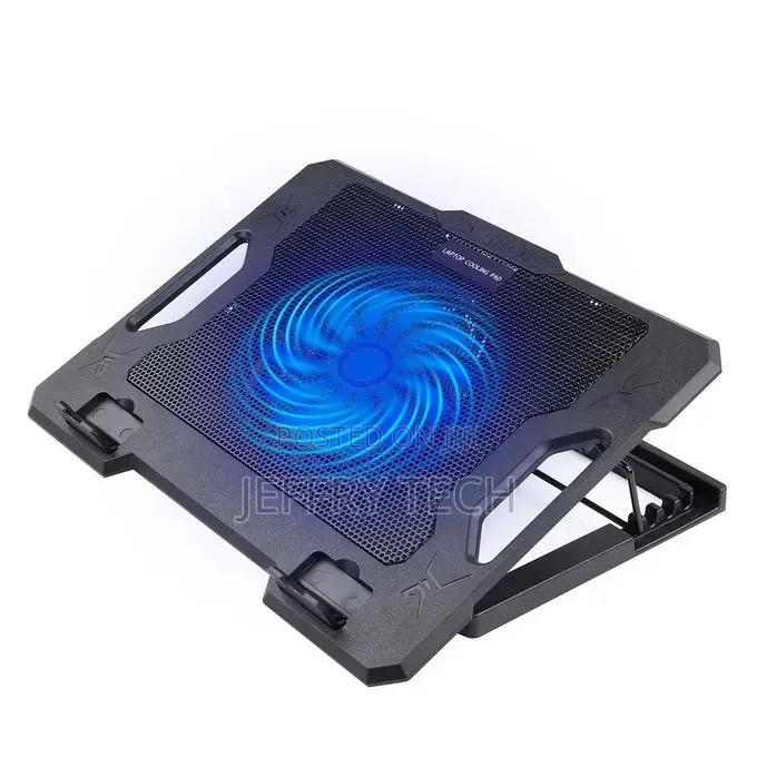 Capsys Laptop Cooler Height Adjustable With Fans 2 Usb 2.0