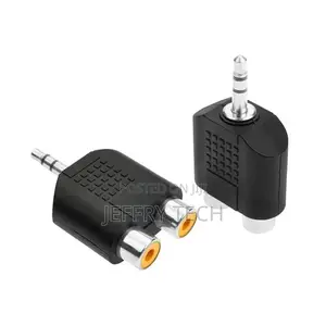3.5mm Male Stereo Jack to 2 Rca Female Audio Converter Adapt