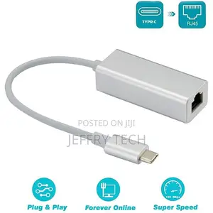 Usb 3.1 Type-C to Rj45 Network Adapter for Laptops