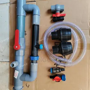 Venturi Fertilizer Injector Irrigates Farmland.