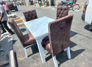 White Dining Set 4 Seater