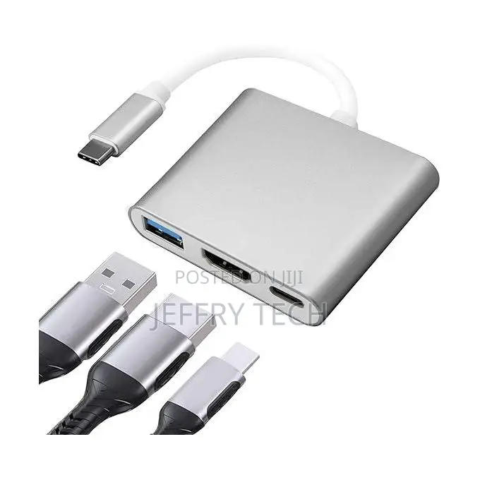 Multifunctional 3-in-1 Usb-C Hub Adapter: Hdmi, Superspee