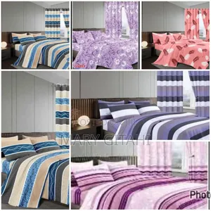 Multicoloured _7 Pc Curtain Duvets_*