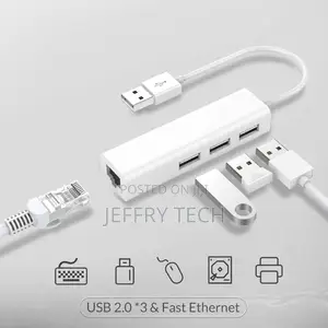 Usb Type-C to Rj45 Adapter 3-Port Usb Hub Compatible With