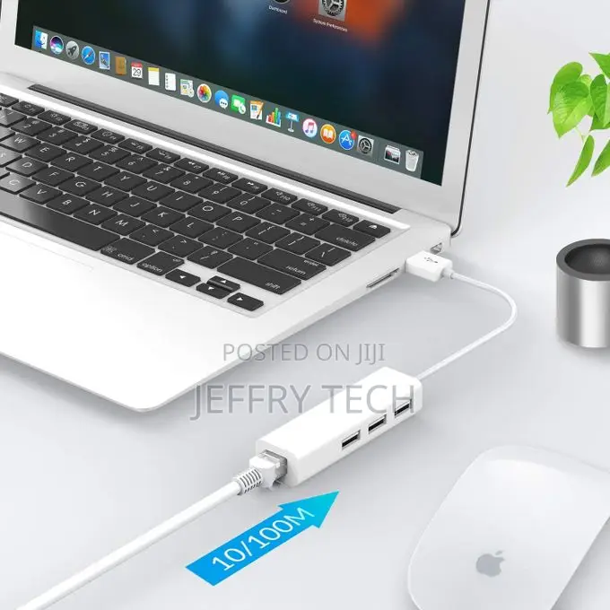 Usb Type-C to Rj45 Adapter 3-Port Usb Hub Compatible With
