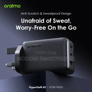 Oraimo Hypergan 65 65w Gan Wall Charger Kit With 100w