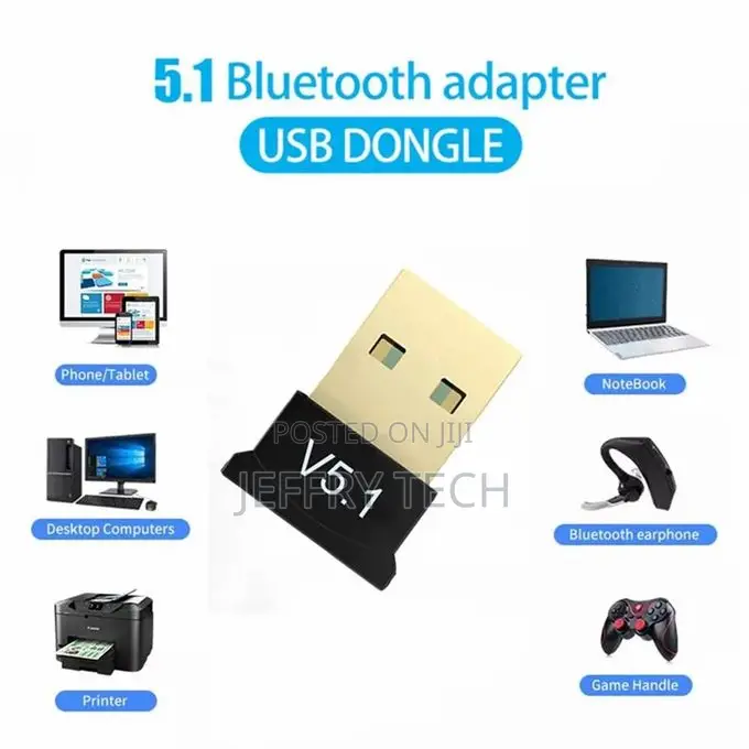 Usb Bluetooth Adapter for Laptop Desktop Pc V5.1